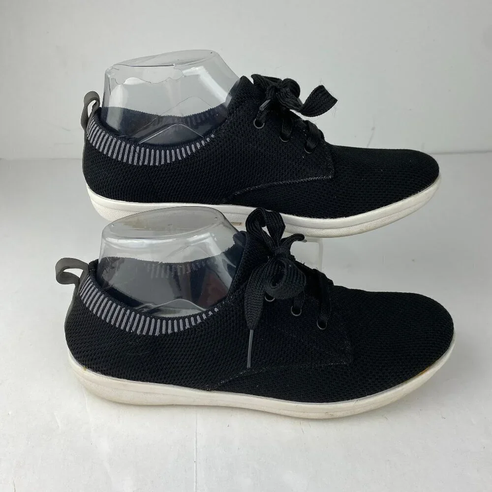 Clarks Cloudsteppers Womens 6.5 Black Lace up Comfort Shoes